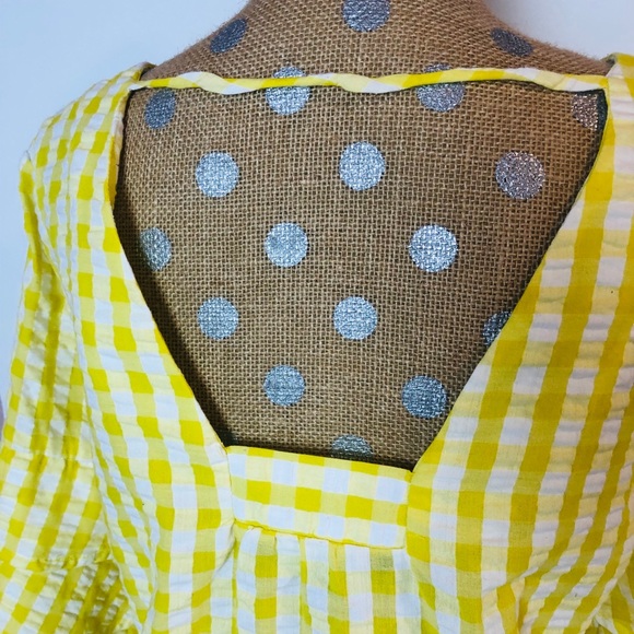 Velvet Heart Yellow Gingham Blouse Size XS - Picture 5 of 7
